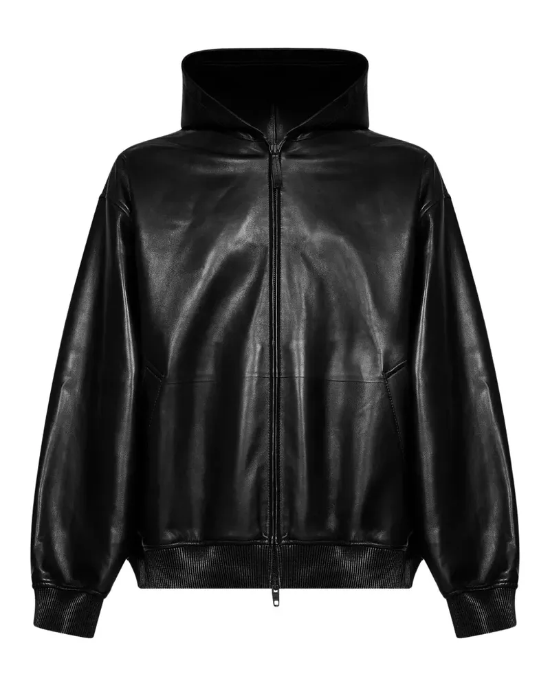 Balenciaga short hooded coat in black - Schwarz Schwarz