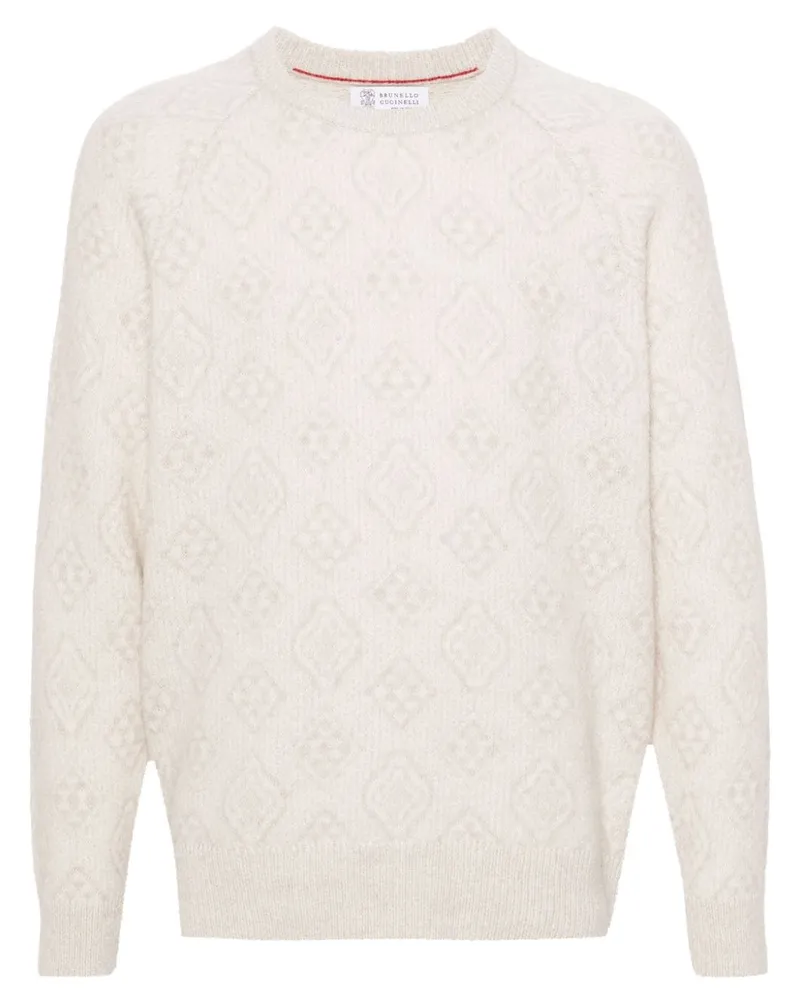 Brunello Cucinelli Pullover mit geometrischem Jacquard - Nude Nude