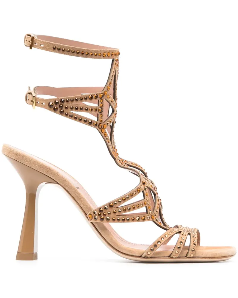 Alberta Ferretti Sandalen im Metallic-Look 105mm - Braun Braun