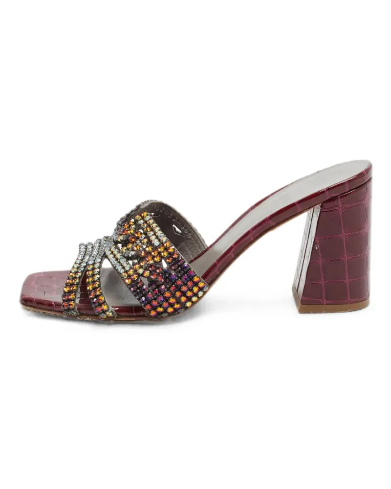 Gina croc-embossed sandals - Violett Violett