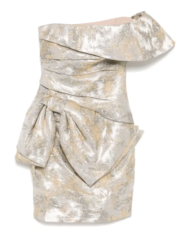 Saiid Kobeisy Kurzes Brokat-Kleid - Grau Grau