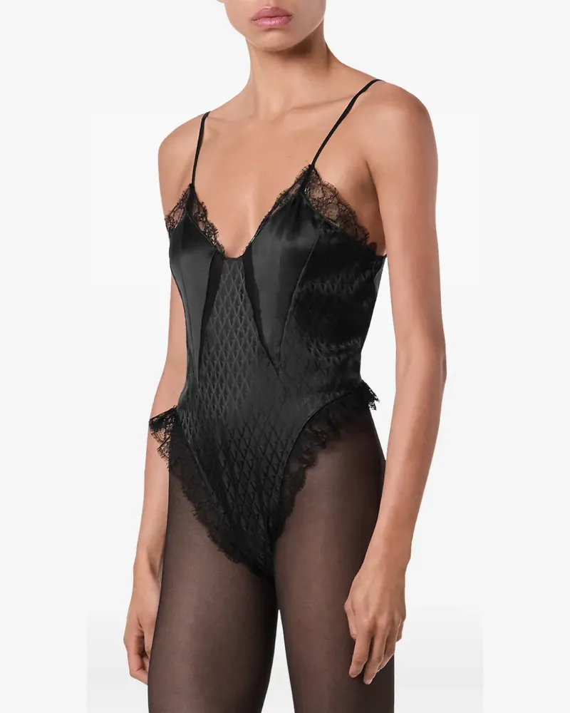 Versace Body mit Spitze - Schwarz Schwarz