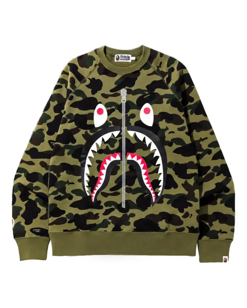 BAPE 1st Camo Shark Sweatshirt - Grün Grün