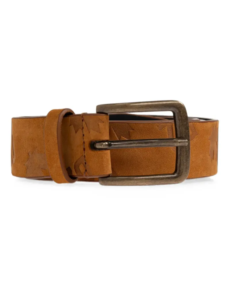 Dsquared2 leather belt with monogram - Nude Nude