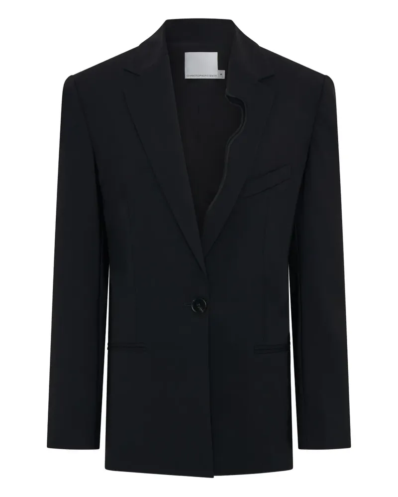 Christopher Esber padded-shoulder single-button blazer - Schwarz Schwarz