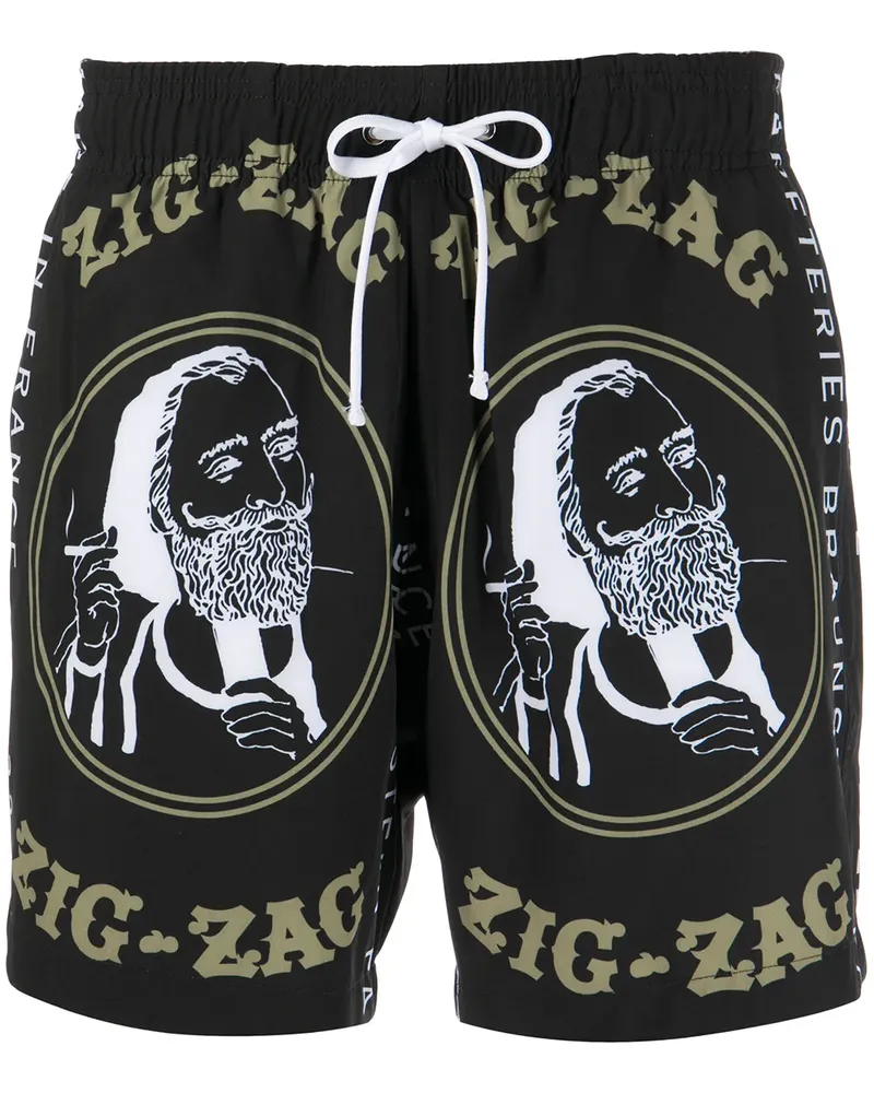 Amiri Badeshorts mit grafischem Print - Schwarz Schwarz