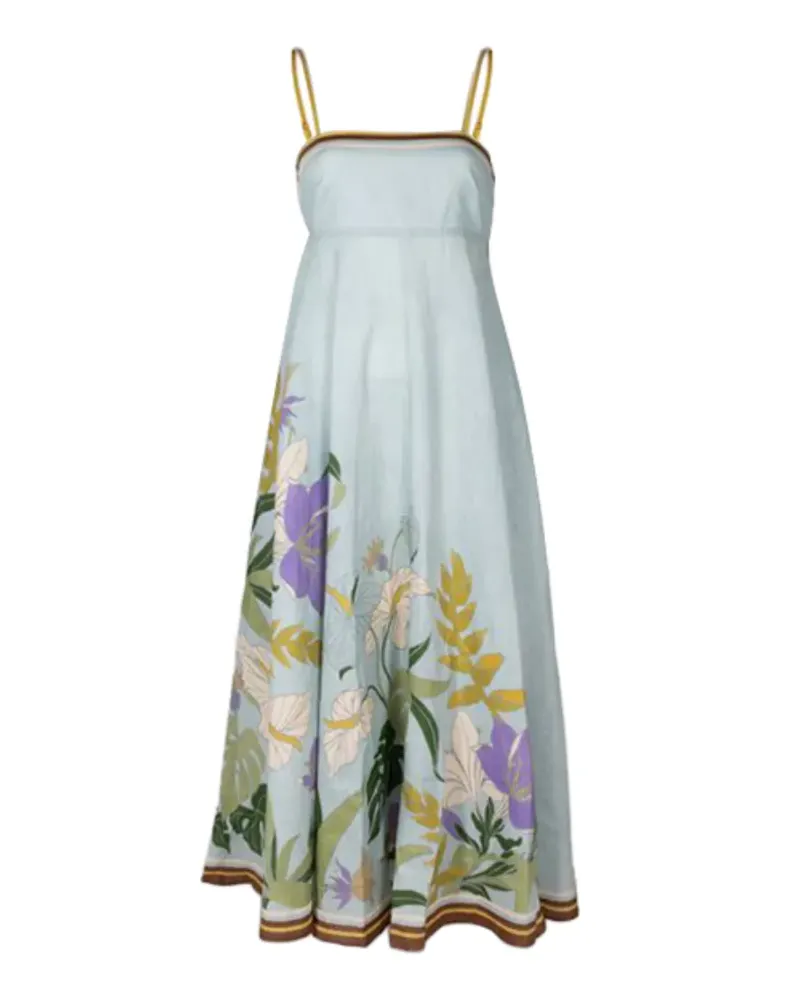 ALEMAIS Alfie floral-print midi dress - Blau Blau