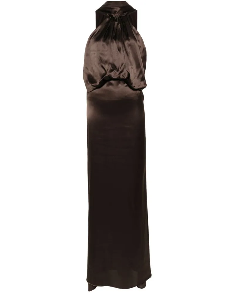 ATTICO Maxikleid aus Seide - Braun Braun