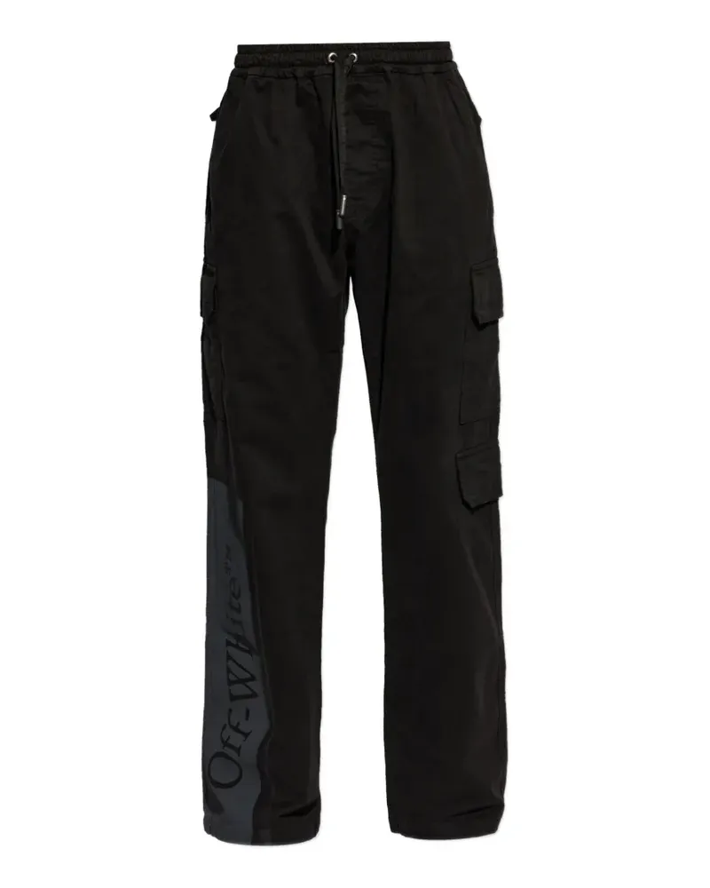 OFF-WHITE Cargohose mit Logo-Print - Schwarz Schwarz
