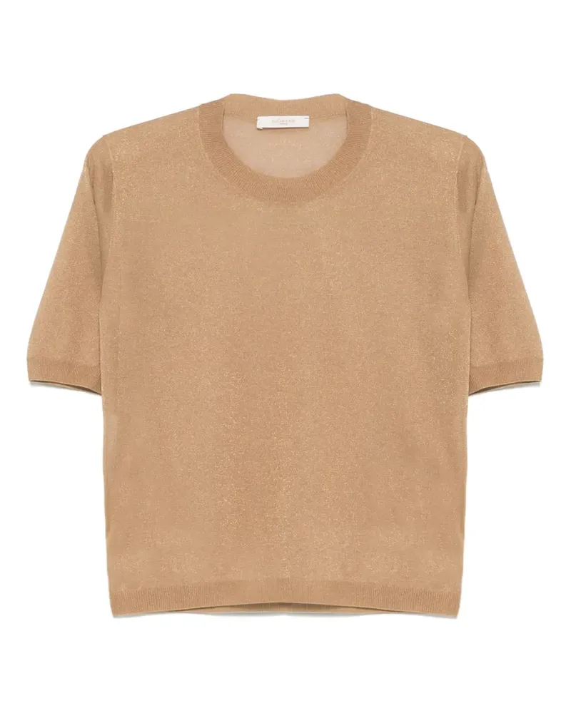 Zanone Fein gestricktes T-Shirt - Braun Braun