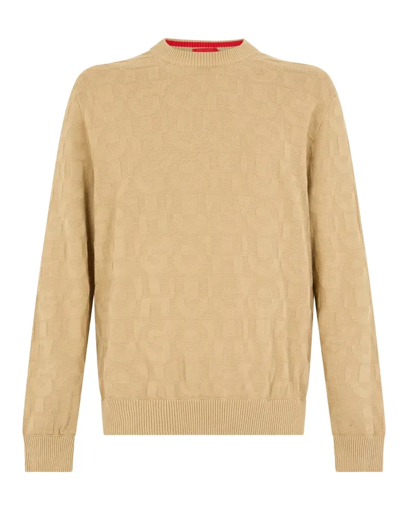HUGO BOSS Pullover mit Logo-Jacquard - Nude Nude