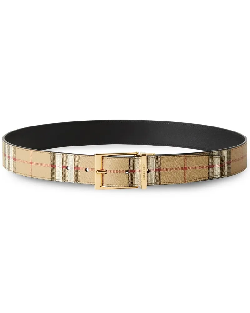 Burberry Wendbarer Gürtel mit Logo-Gravur - Schwarz Schwarz
