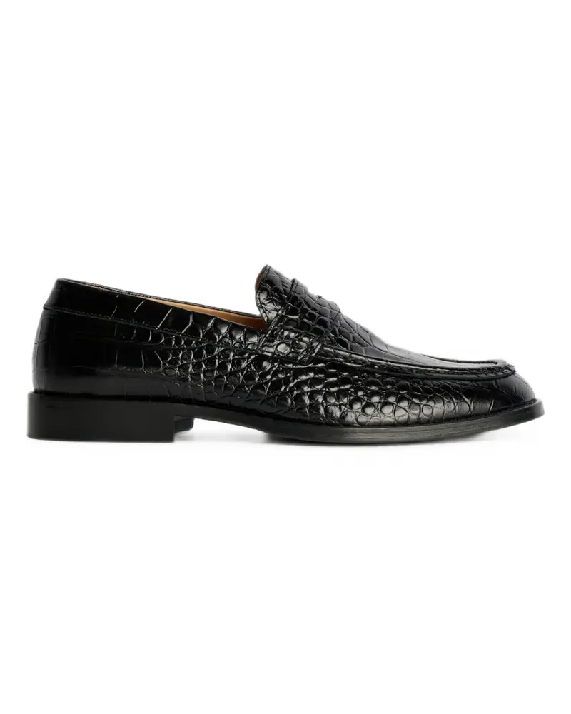 Our Legacy Light croc-effect leather loafers - Schwarz Schwarz