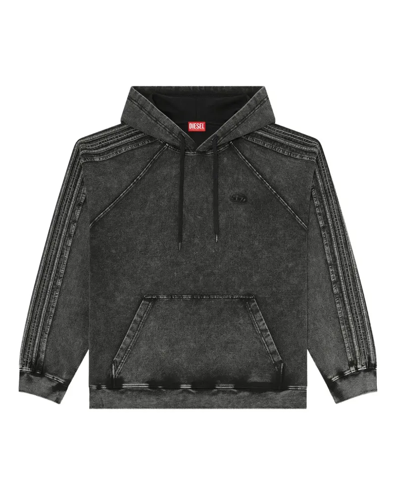 Diesel logo-embroidered hoodie - Grau Grau