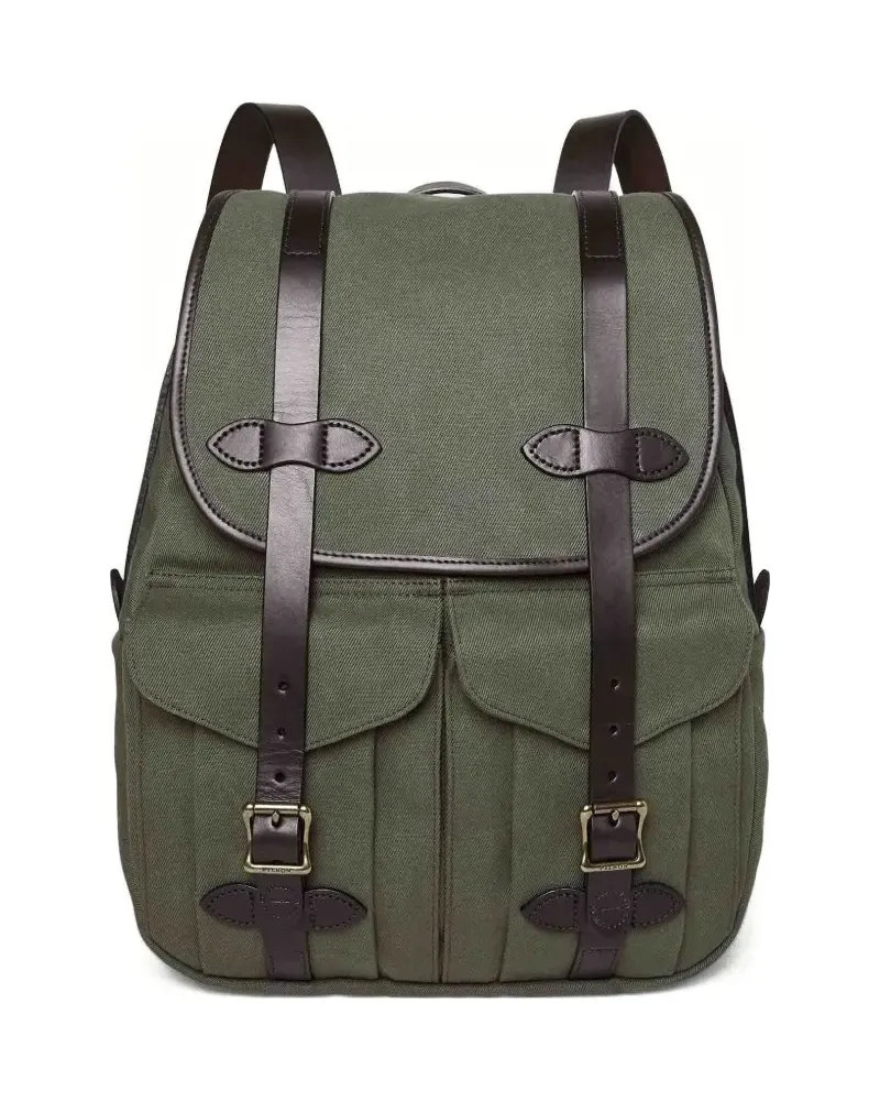 Filson leather-trim backpack - Grün Grün