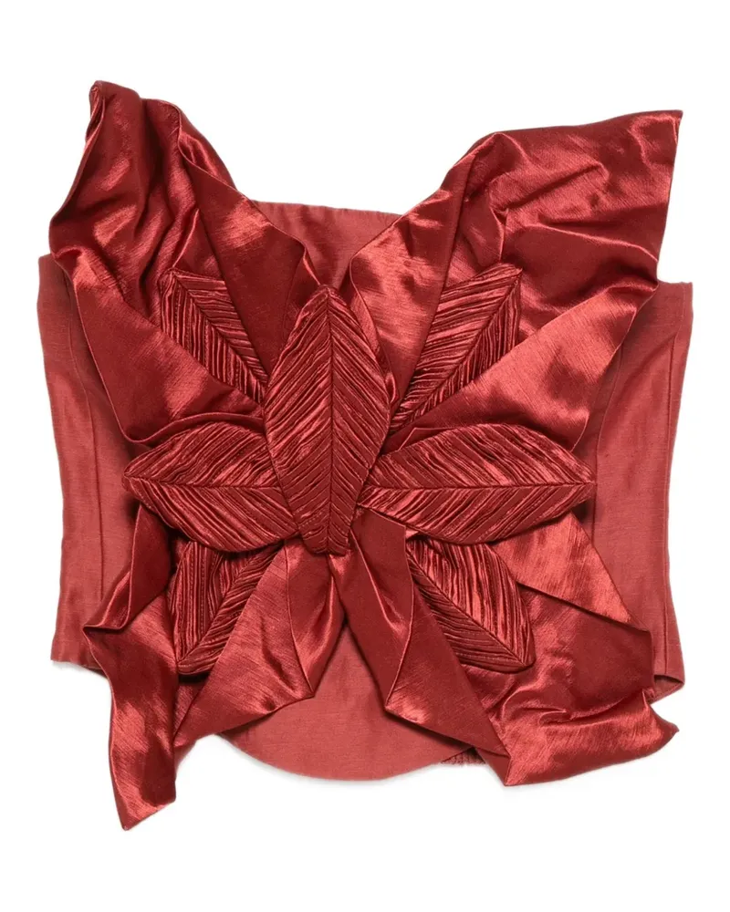 Aje. Isla ruffled top - Orange Orange