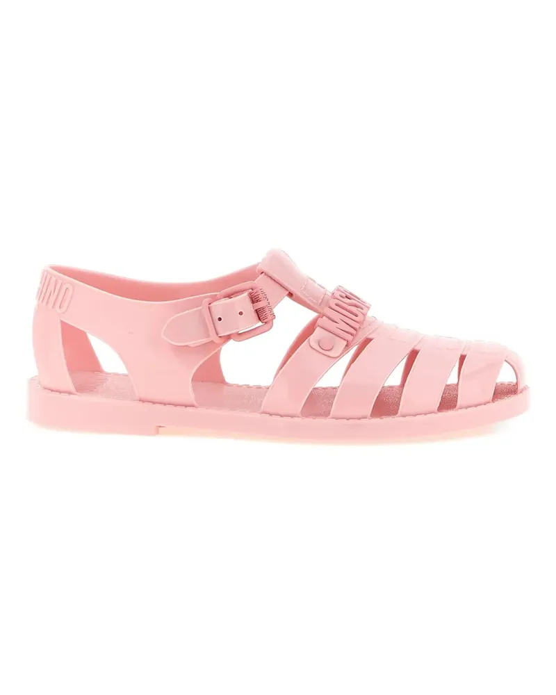 Moschino Sandalen mit Logo-Applikation - Rosa Rosa