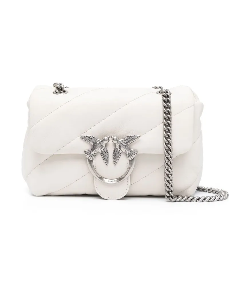 Pinko Gesteppte Schultertasche - Weiß Weiß