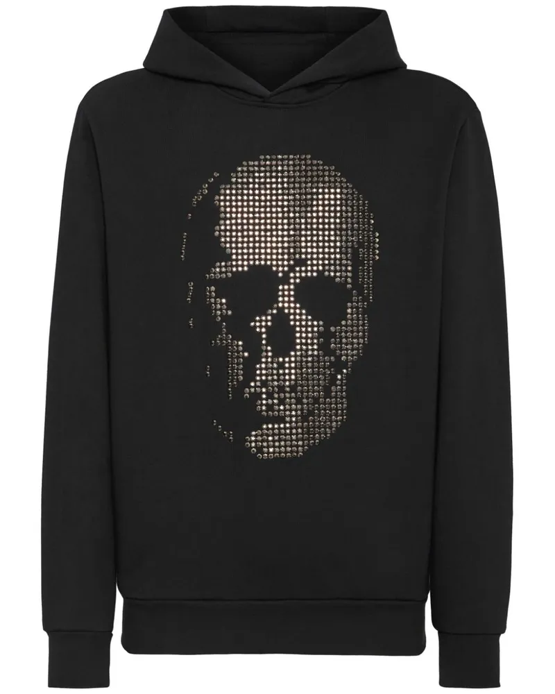 Philipp Plein Hoodie mit Logo-Stickerei - Schwarz Schwarz