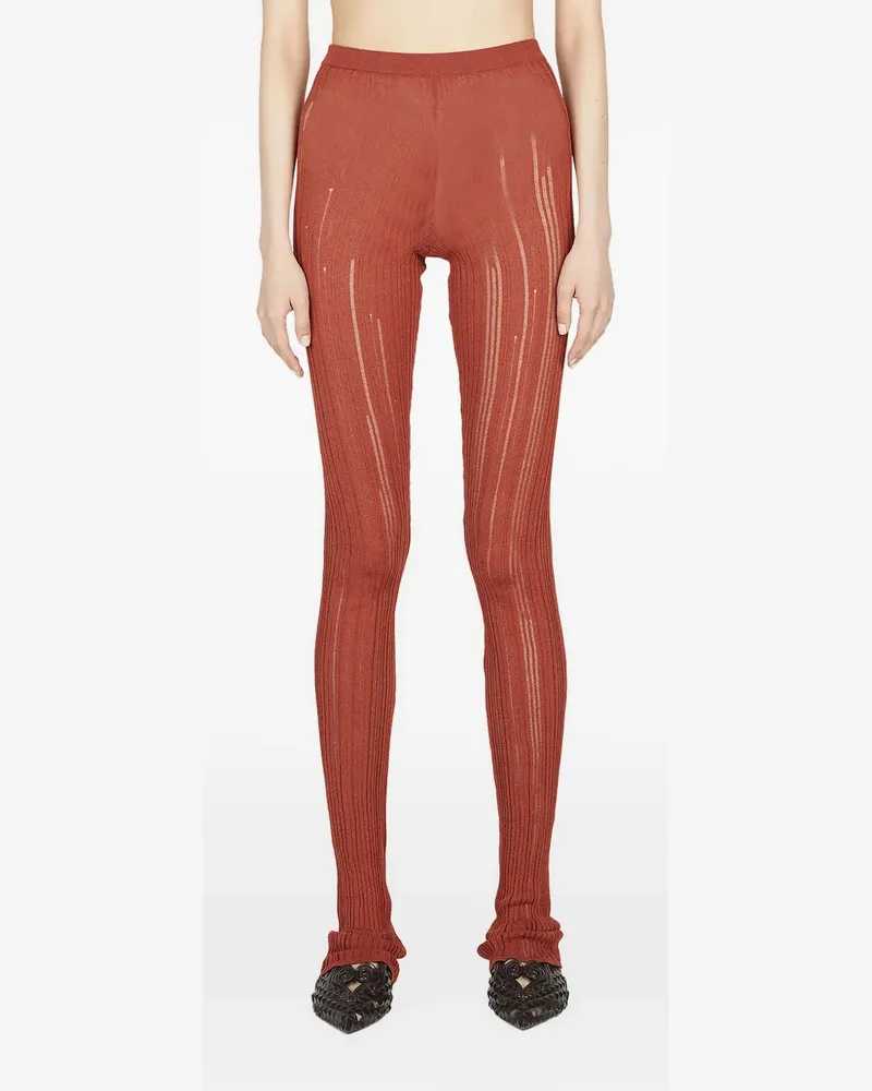 Marco Rambaldi Gerippte Leggings - Rot Rot