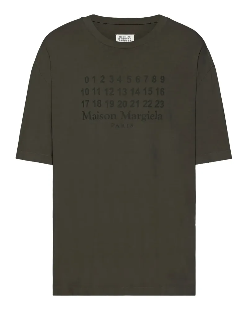 Maison Margiela T-Shirt mit Numeric-Logo - Grau Grau