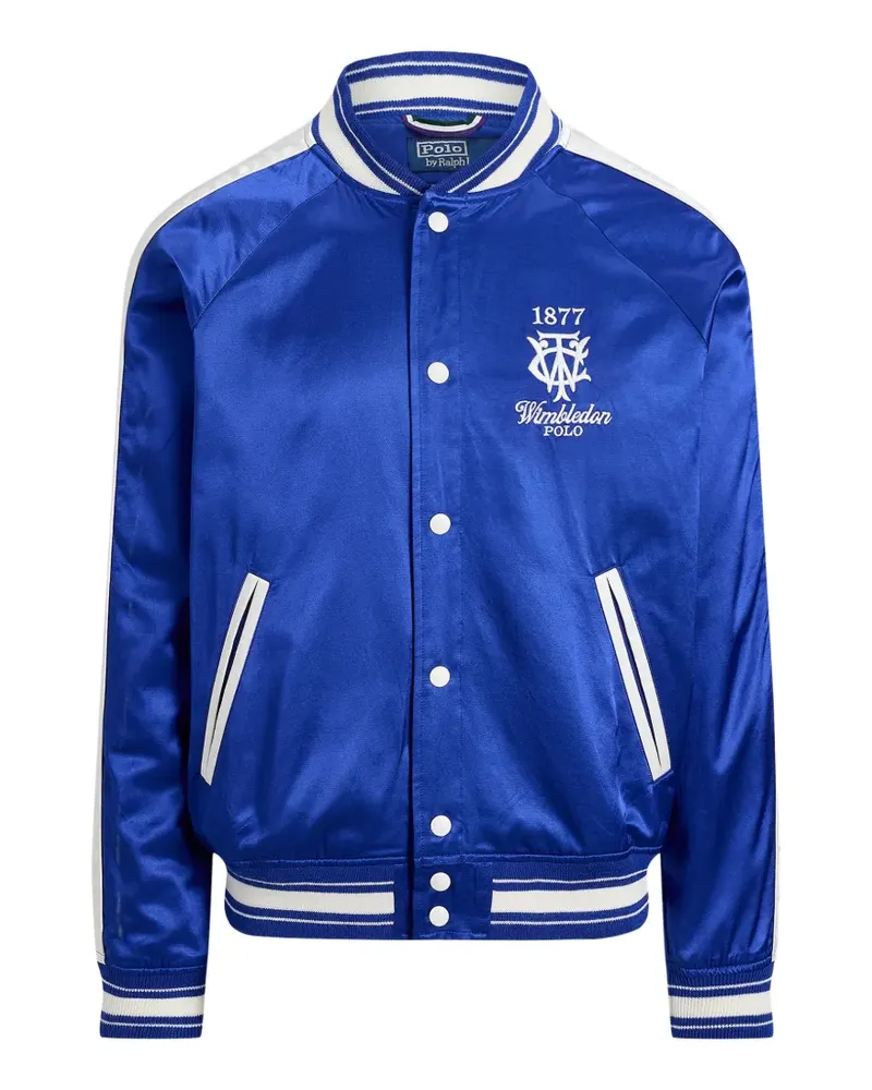 Ralph Lauren Wimbledon Satinjacke mit Stickerei - Blau Blau