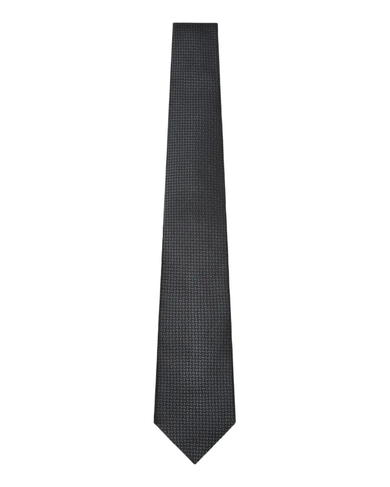 Canali Krawatte aus Seiden-Jacquard - Grau Grau