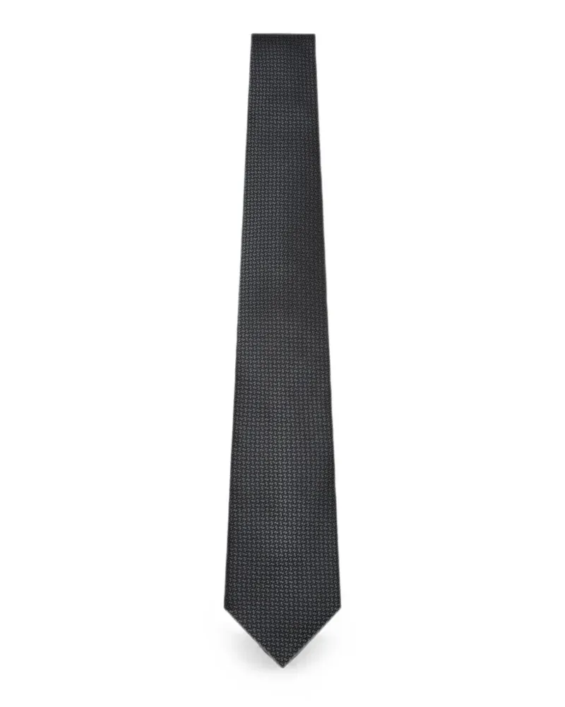 Canali Krawatte aus Seiden-Jacquard - Grau Grau