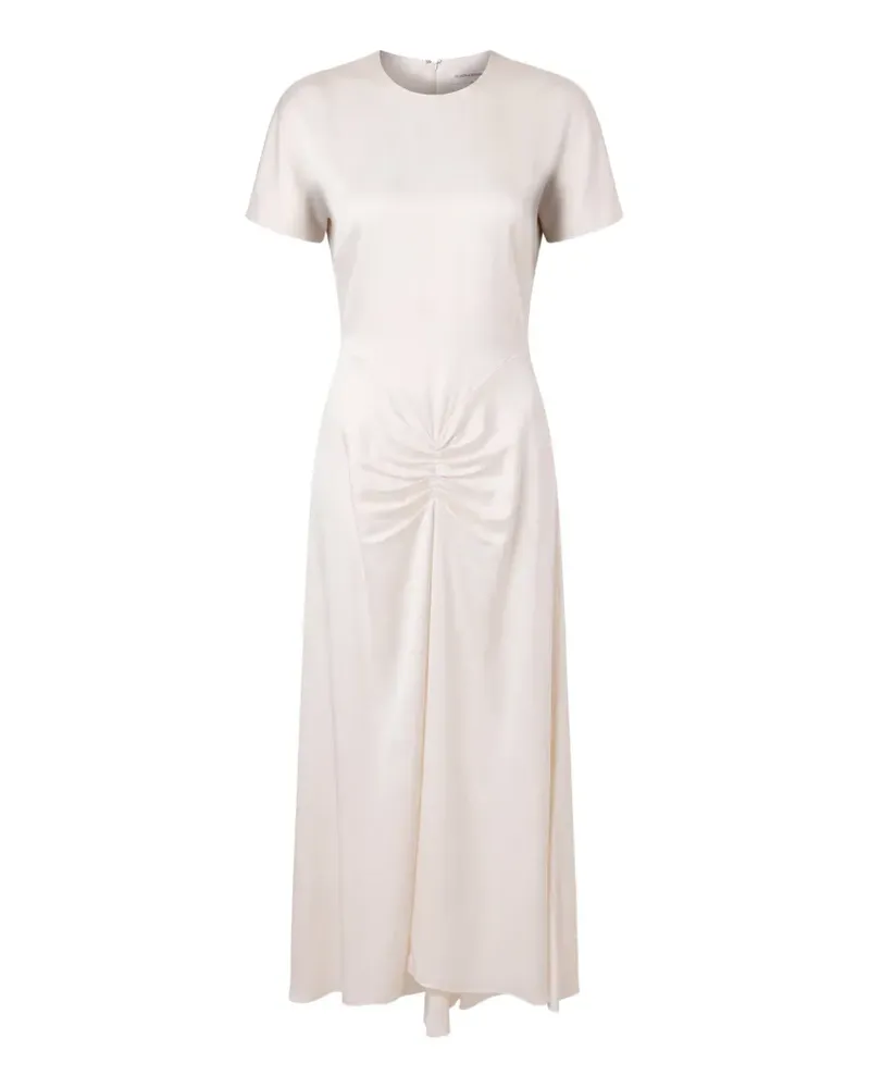 Victoria Beckham Blair Midikleid mit kurzen Ärmeln - Weiß Weiß