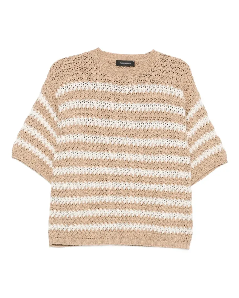 Fabiana Filippi Gestreiftes T-Shirt - Nude Nude