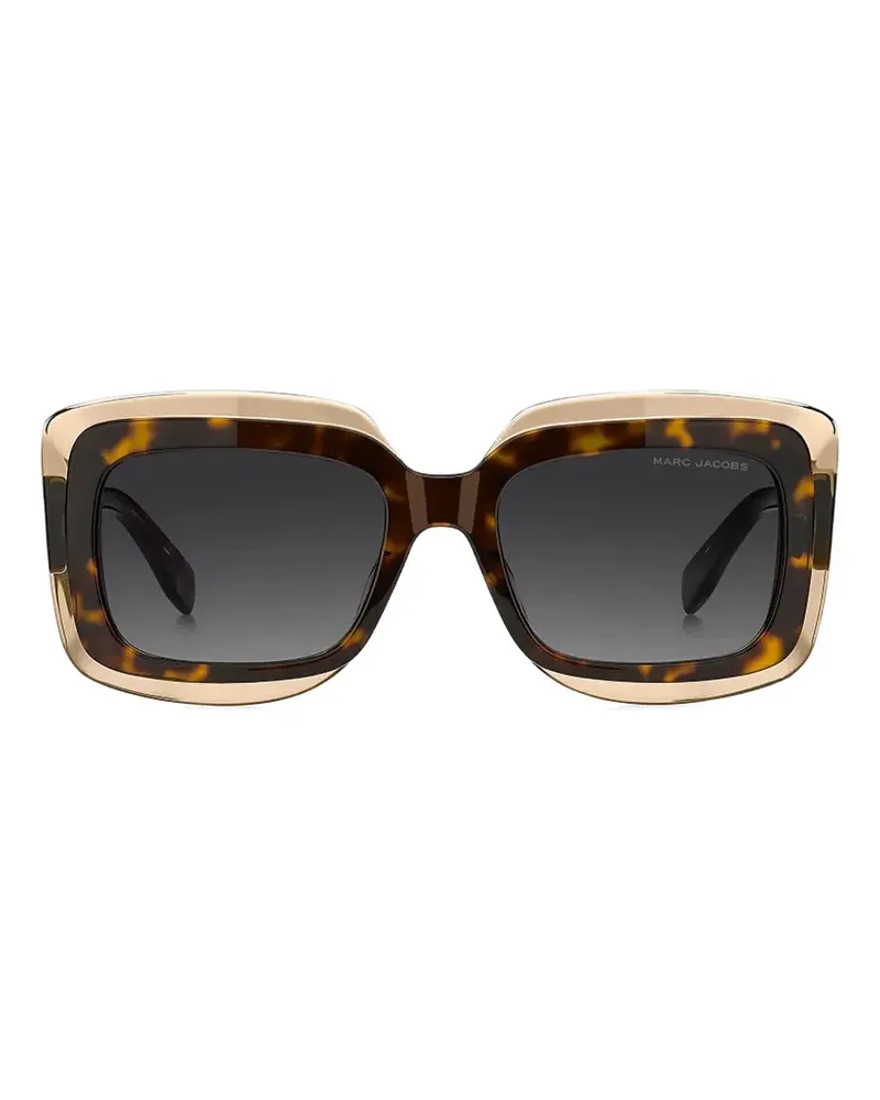 Marc Jacobs tortoiseshell rectangle-frame sunglasses - Braun Braun