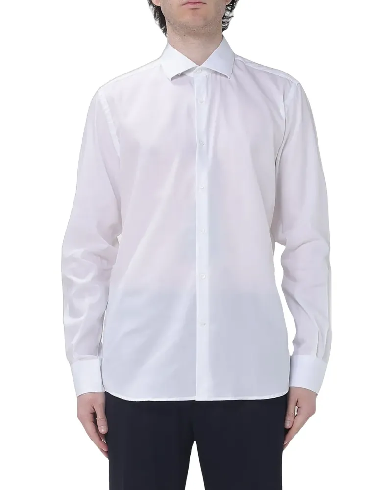 Brooksfield long-sleeve cotton shirt - Weiß Weiß
