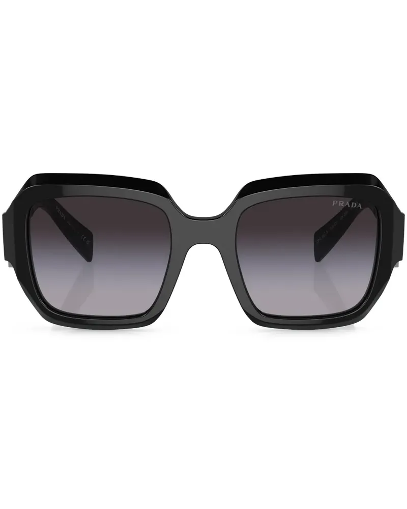 Prada Sonnenbrille mit Oversized-Gestell - Schwarz Schwarz