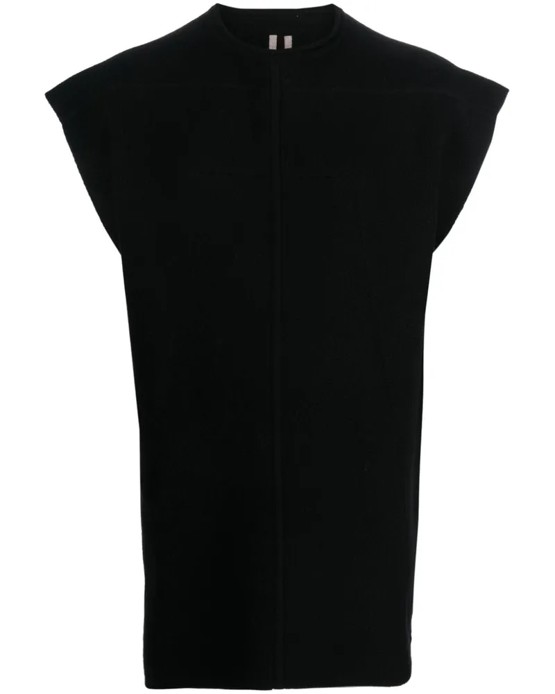 Rick Owens Strickoberteil mit angeschnittenen Ärmeln - Schwarz Schwarz