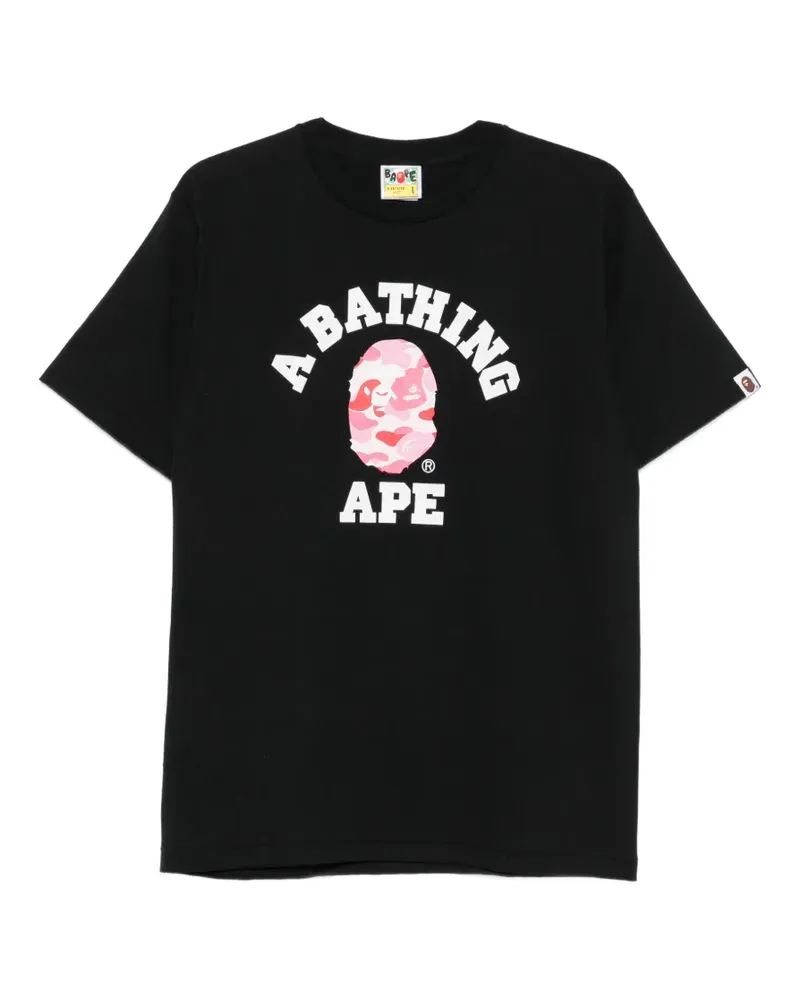 BAPE logo-print T-shirt - Schwarz Schwarz