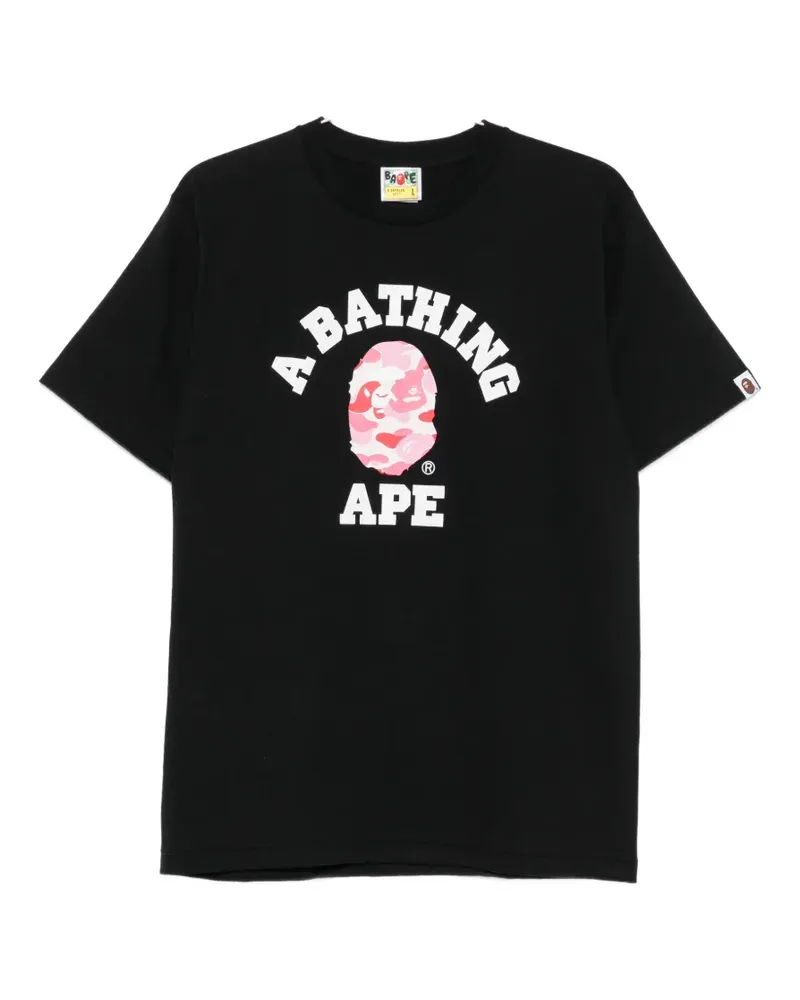 BAPE logo-print T-shirt - Schwarz Schwarz