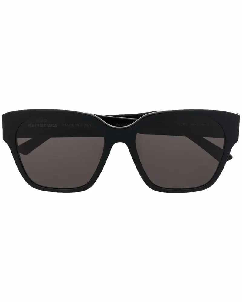 Balenciaga Sonnenbrille mit eckigem Gestell - Schwarz Schwarz