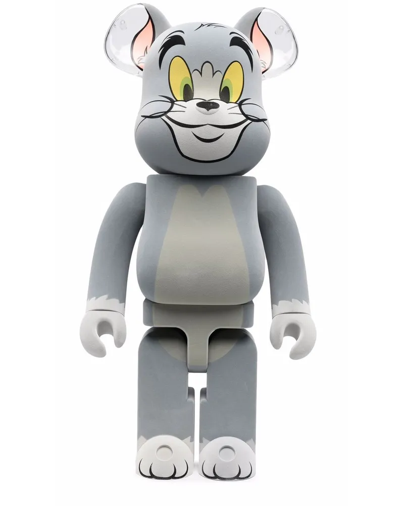 Medicom Toy Beflockte Tom BE@RBRICK Figur Grau