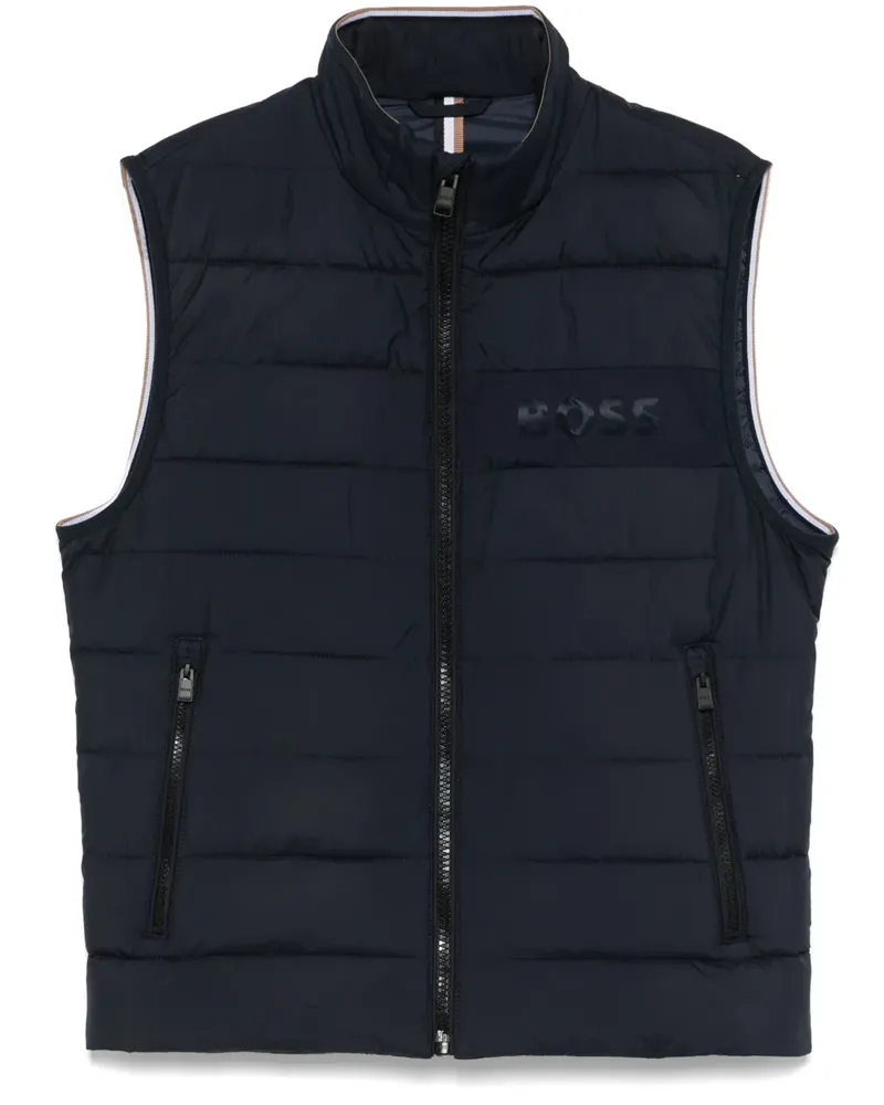 HUGO BOSS Wasserabweisende Weste mit Logo - Blau Blau