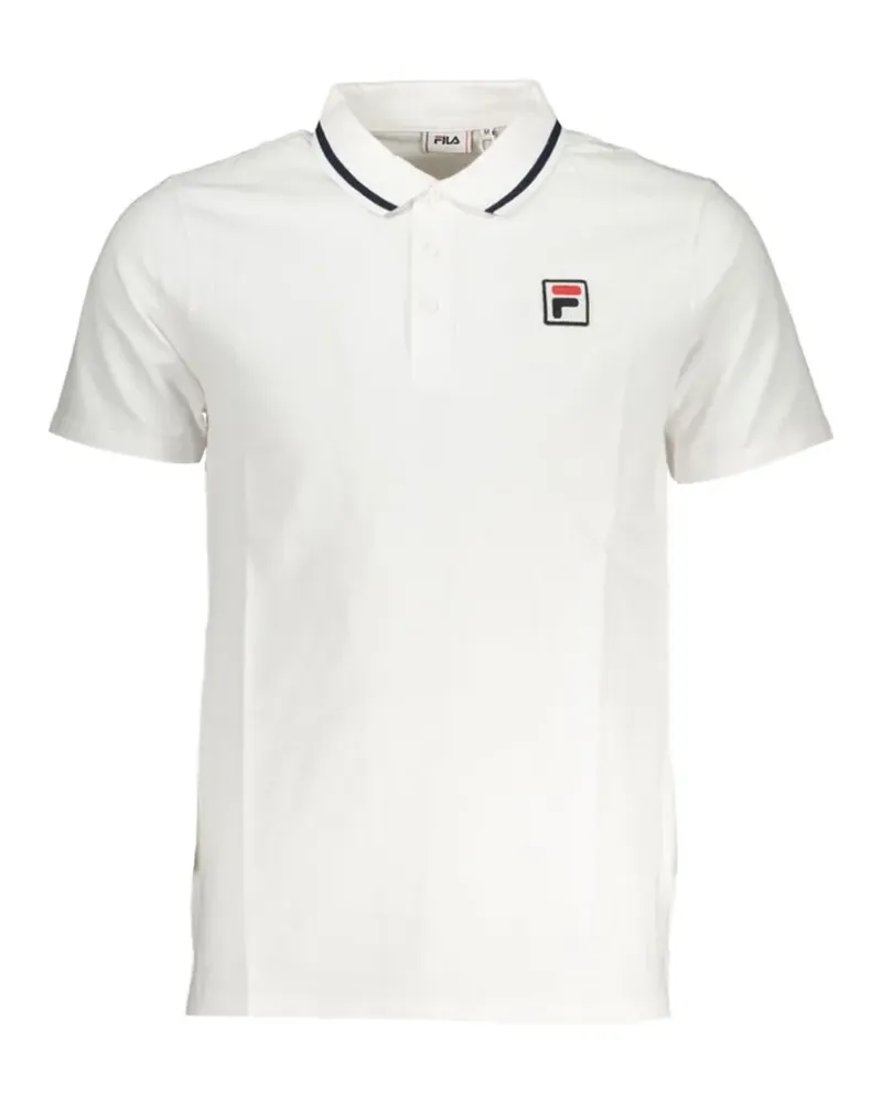 Fila logo-patch tipped polo shirt - Weiß Weiß