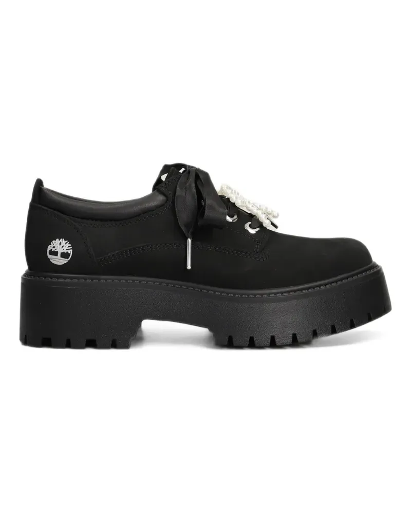 Timberland Stone Street Plateau-Schnürschuhe mit Kunstperlen - Schwarz Schwarz