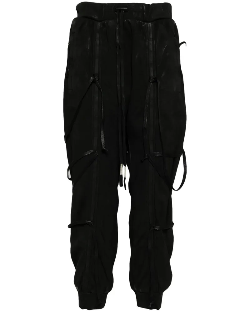 Boris Bidjan Saberi Beschichtete Jogginghose - Schwarz Schwarz