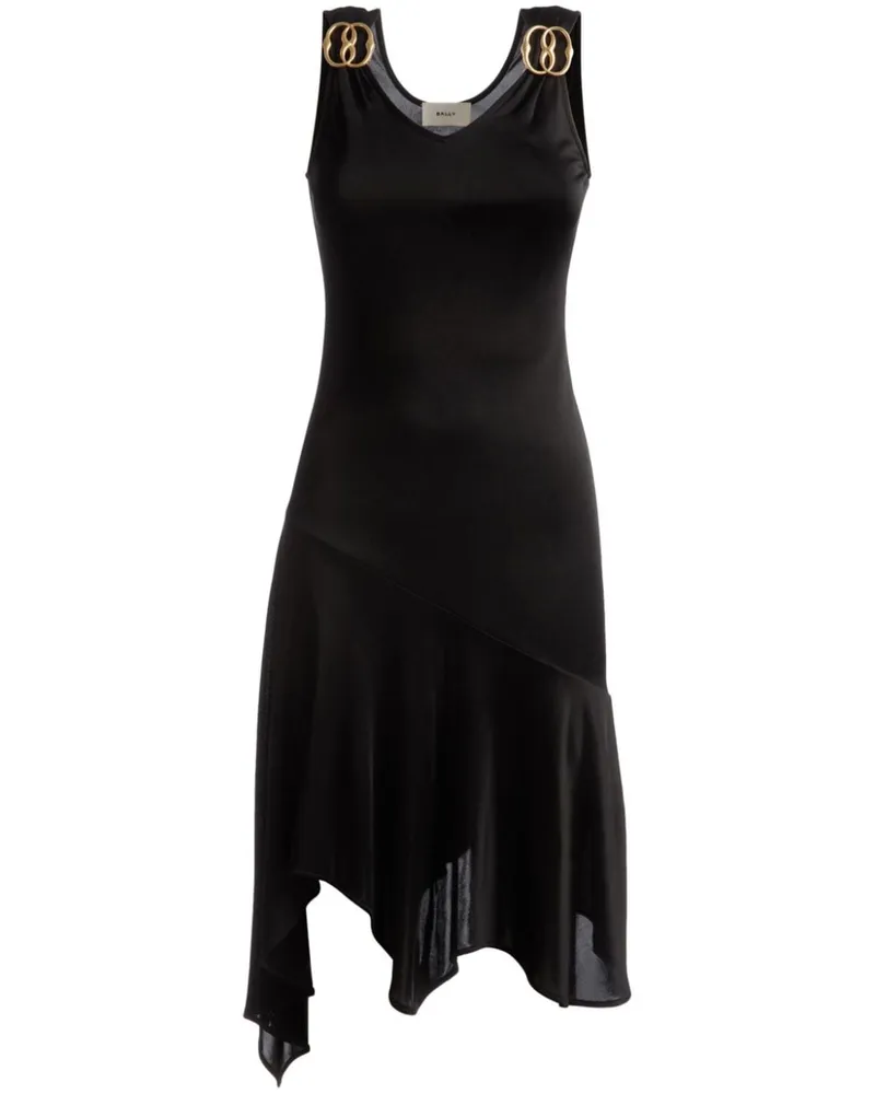 Bally Asymmetrisches Midikleid - Schwarz Schwarz