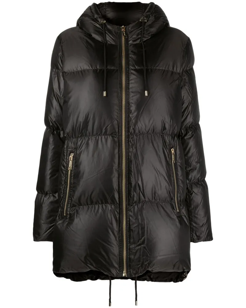 Michael Kors hooded puffer jacket Schwarz