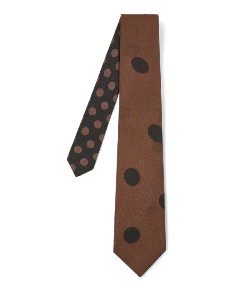 Paul Smith Krawatte mit Polka Dots - Braun Braun