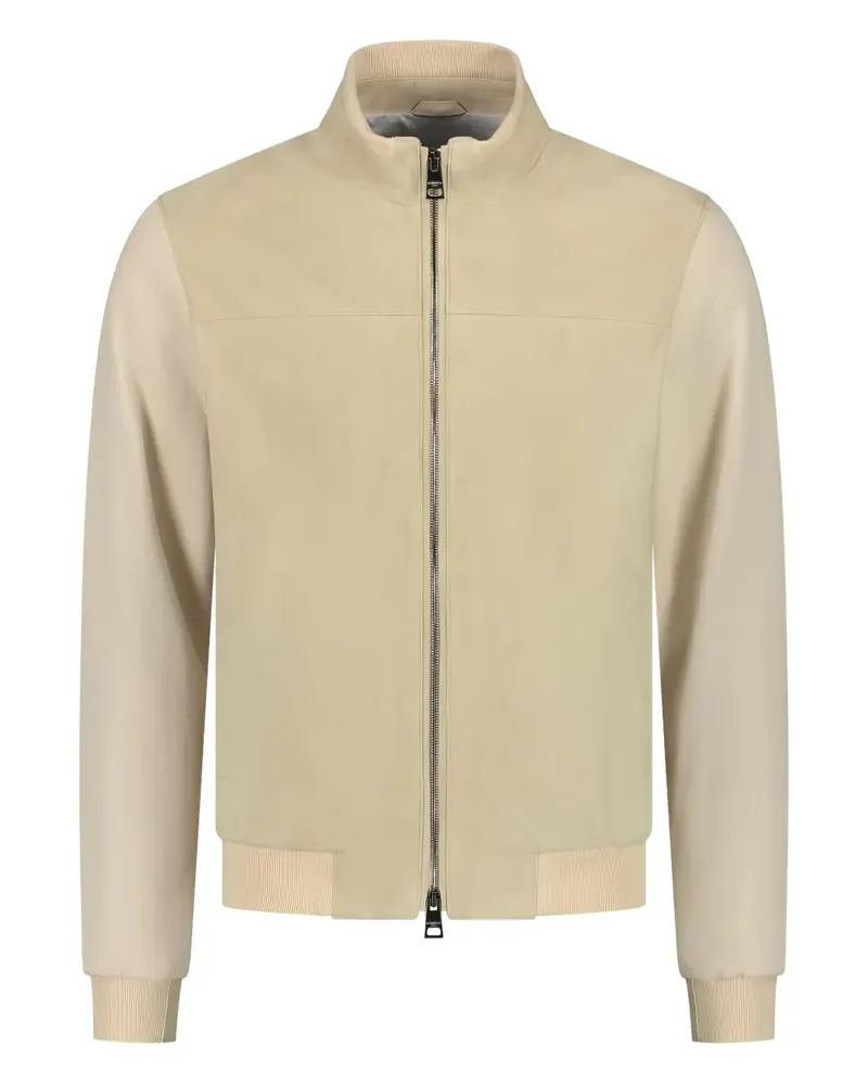 Luigi Borrelli Bomberjacke aus Wildleder - Nude Nude