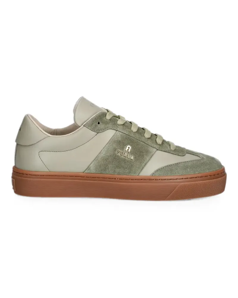 Furla Sneakers mit Logo-Schild - Grün Grün