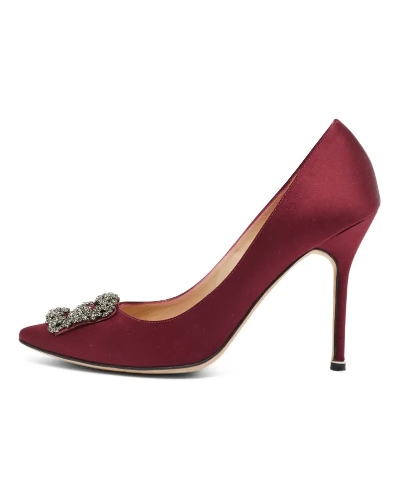 Manolo Blahnik Hangisi Pumps mit Kristallen - Rot Rot