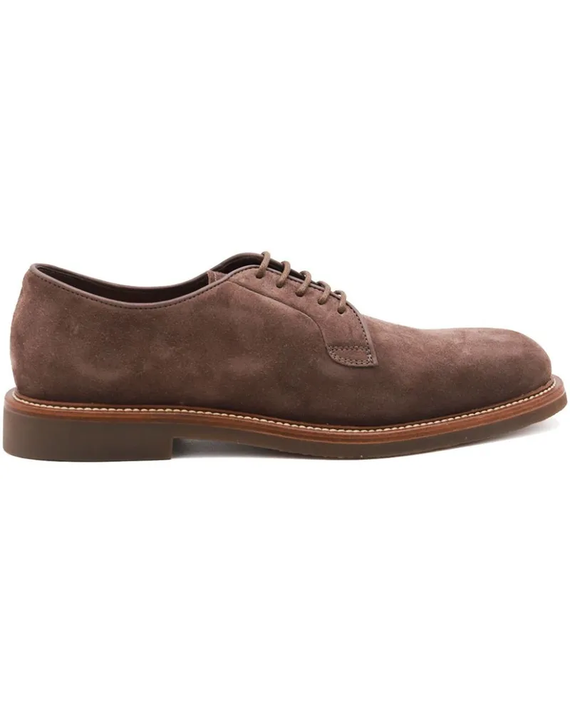 Brunello Cucinelli Derby-Schuhe aus Wildleder - Braun Braun