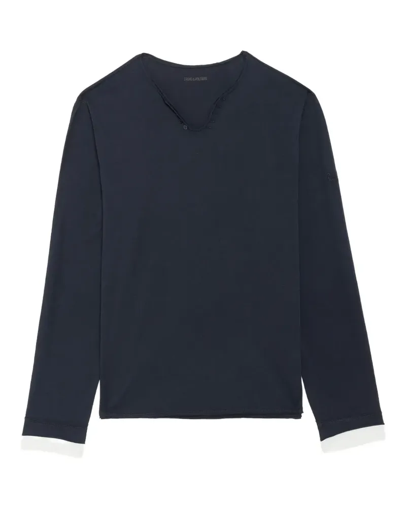 Zadig & Voltaire Monastir Henley T-shirt - Blau Blau